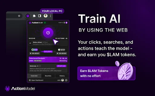 Action Model: Automatize seu navegador com IA avançada - Screenshot 1