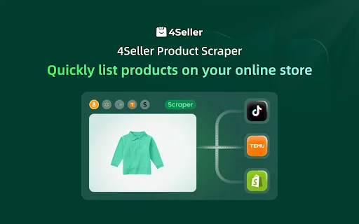 4Seller: O Melhor Scraper de Produtos para TikTok Shop e E-commerce - Screenshot 1