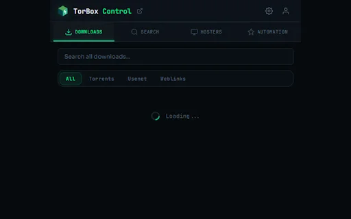 TorBox Control: Gerencie seus Downloads com Eficiência e Rapidez - Screenshot 1