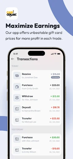 CardCosmic: Venda seus Gift Cards com Segurança e Rapidez - Screenshot 2