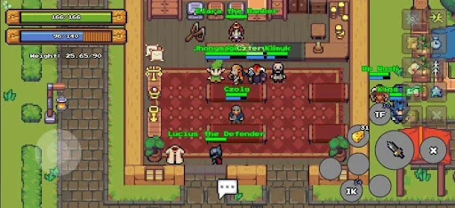 Definya: 2D MMORPG Online – RPG Pixel e PvP Grátis - Screenshot 1