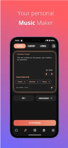 Melody AI Music & Song Maker: Crie Músicas com IA em Segundos - Screenshot 2