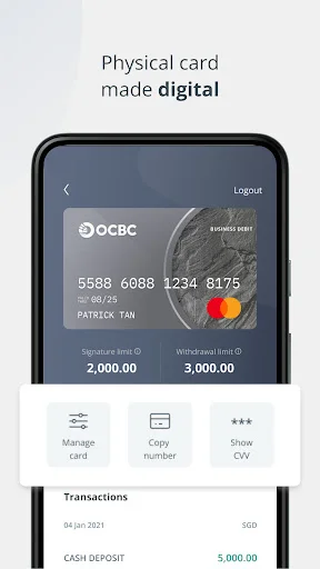 Baixar OCBC Business APK: Gerencie suas Finanças com Segurança - Screenshot 6