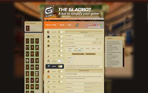Gladbot: O Melhor Bot para Gladiatus – Automação e Suporte - Screenshot 2