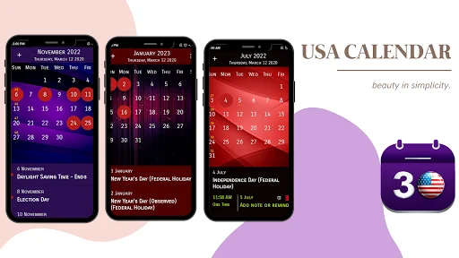 Baixe o US Calendar 2026: Calendário Completo com Feriados - Screenshot 8