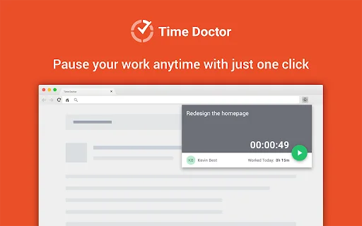 Time Doctor Chrome Extension: Rastreamento de Tempo Eficiente - Screenshot 3