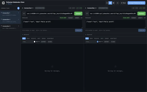 PieSocket: Teste WebSocket e SocketIO Online – Baixe Agora - Screenshot 3