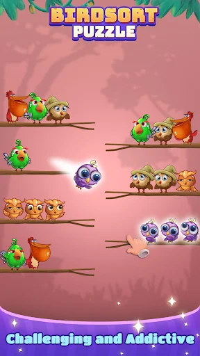 Bird Sort: Color Puzzle Master – Baixe o Jogo de Quebra-Cabeça - Screenshot 10