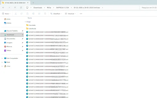 Baixar NFSe em Massa: XML e PDF com a Extensão Oficial - Screenshot 5