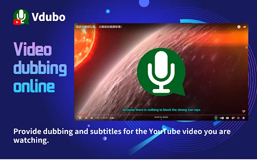 Vdubo: Dublagem AI para YouTube – Assista a vídeos em seu idioma - Screenshot 1