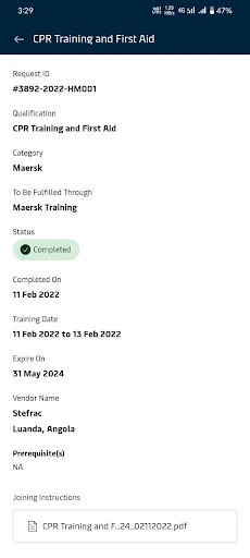 Baixe Maersk Training TMS: Gerencie seu Treinamento Profissional - Screenshot 6