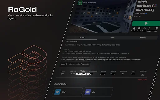 RoGold: Otimize sua Experiência no Roblox com Recursos Exclusivos - Screenshot 2