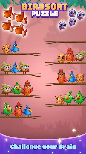 Bird Sort: Color Puzzle Master – Baixe o Jogo de Quebra-Cabeça - Screenshot 12