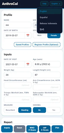 Baixar AnthroCal: Avaliação de Crescimento Infantil Precisa - Screenshot 1