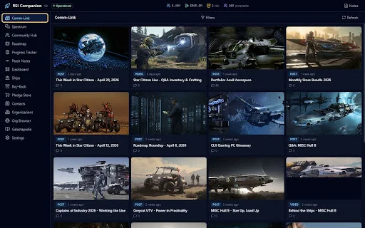 RSI Companion: Otimize sua Experiência Star Citizen no Navegador - Screenshot 1