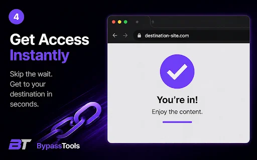 Bypass Tools Helper: Navegue Mais Rápido e Sem Redirecionamentos - Screenshot 4