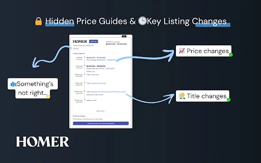 Homer: Extensão de Imobiliária para Australia – Dados e Histórico - Screenshot 2