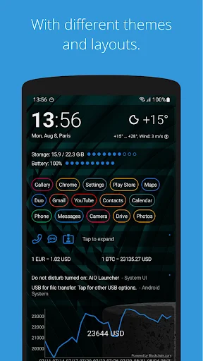 Download AIO Launcher: Personalização Extrema para Android - Screenshot 2