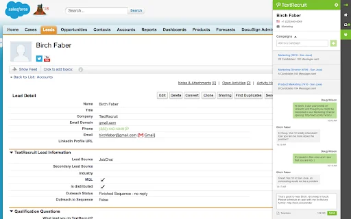 TextRecruit Extension: Otimize seu Recrutamento no Chrome - Screenshot 2