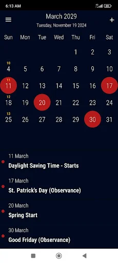 Baixe o US Calendar 2026: Calendário Completo com Feriados - Screenshot 5