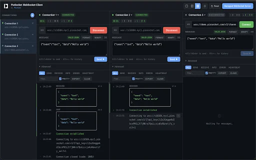 PieSocket: Teste WebSocket e SocketIO Online – Baixe Agora - Screenshot 4