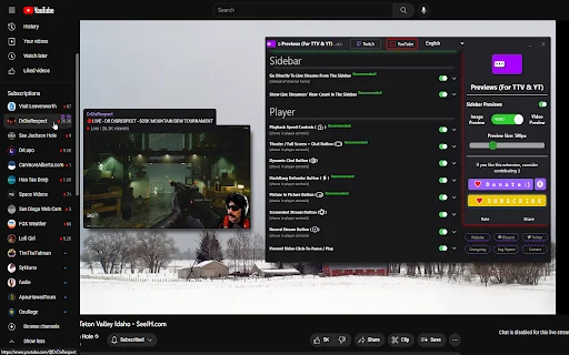 Previews: Melhore Twitch, YouTube e Kick com Pré-visualizações - Screenshot 2