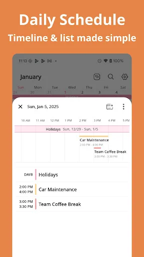 Baixar Simple Calendar: Clean&Minimal – Agenda Simples Grátis - Screenshot 4