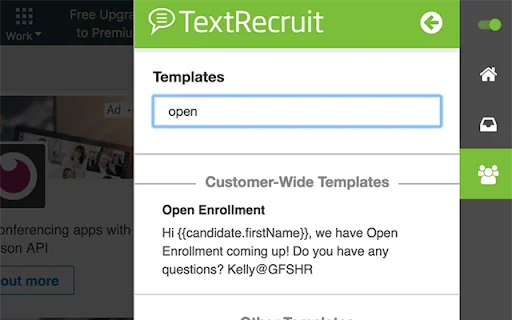 TextRecruit Extension: Otimize seu Recrutamento no Chrome - Screenshot 5