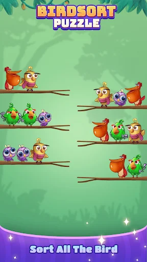 Bird Sort: Color Puzzle Master – Baixe o Jogo de Quebra-Cabeça - Screenshot 9