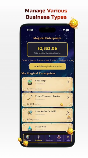 Magical Tycoon: Economy Idle – Construa seu Império Mágico Agora - Screenshot 2