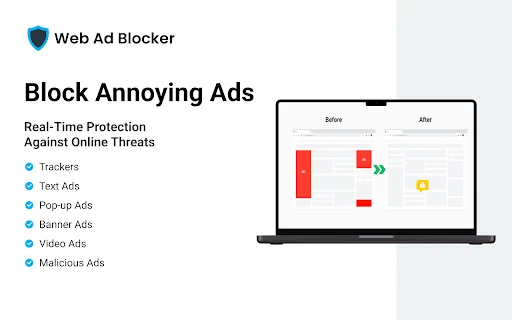 Web Ad Blocker: Navegue sem Anúncios e com Total Privacidade - Screenshot 1
