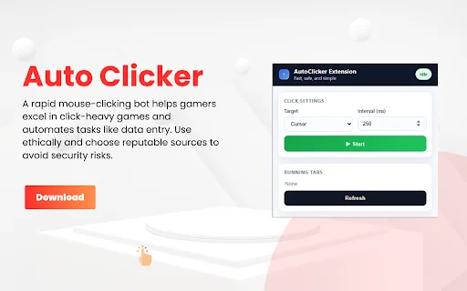 Auto Clicker para Chrome: Automatize Cliques com Eficiência - Screenshot 1