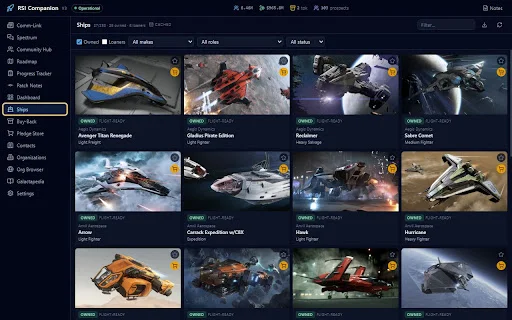 RSI Companion: Otimize sua Experiência Star Citizen no Navegador - Screenshot 2