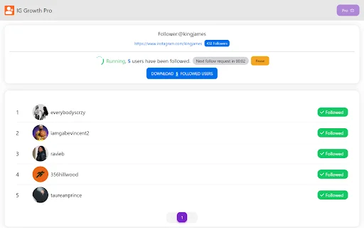 IG Growth Pro: Automatize seu Instagram e Ganhe Seguidores - Screenshot 3