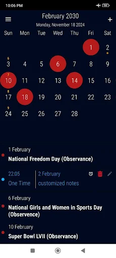 Baixe o US Calendar 2026: Calendário Completo com Feriados - Screenshot 11