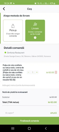 Download Foodify.ro – Peça Comida Rápida em Vâlcea Online - Screenshot 5