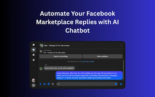FB Auto Reply AI: Automatize Vendas no Facebook Marketplace - Screenshot 1