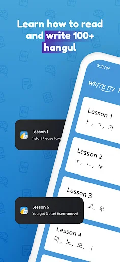 Write It! Korean: Aprenda a Escrever Hangul de Forma Fácil - Screenshot 1