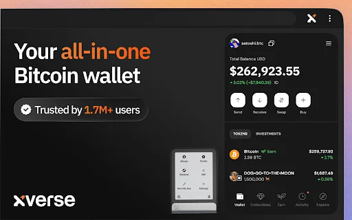 Xverse: Carteira Bitcoin Segura e Completa – Baixe Agora - Screenshot 1