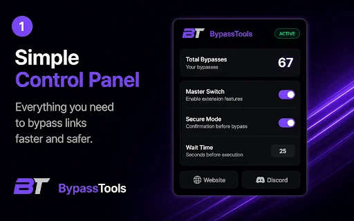 Bypass Tools Helper: Navegue Mais Rápido e Sem Redirecionamentos - Screenshot 1