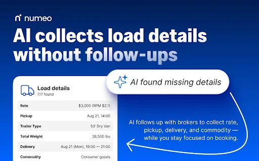 Numeo Spot: Otimize seu Dispatch no DAT com IA – Download - Screenshot 2