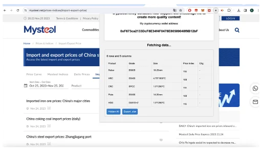 Table2Excel: Exporte Tabelas da Web para Excel Facilmente - Screenshot 2