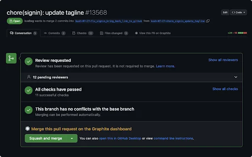 Graphite: Otimize seu fluxo de Pull Requests no GitHub - Screenshot 2