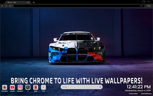 BMW M4 Live Wallpaper – Transforme sua Nova Aba com Estilo - Screenshot 2
