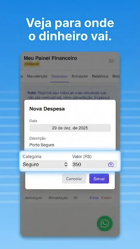 Roda Lucro: Gestão Financeira Simples para Motoristas de App - Screenshot 4