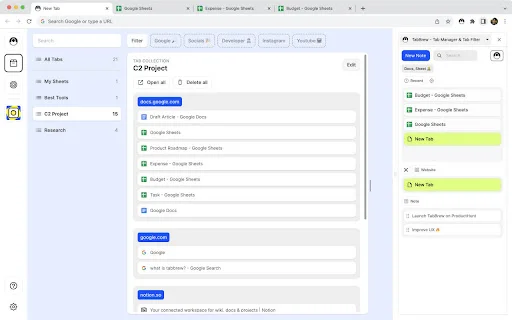 TabBrew: Gerenciador de Abas e Produtividade – Organize seu Navegador - Screenshot 3