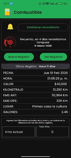 Historial Moto Mantenimiento: Controle a Manutenção da Sua Moto - Screenshot 7