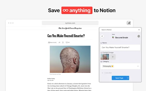 Save to Notion: Salve Conteúdos da Web no seu Notion Facilmente - Screenshot 1