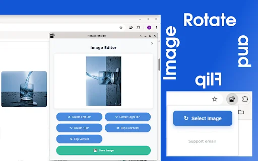 Rotate Image: Gire e Espelhe Fotos no Chrome | Grátis e Rápido - Screenshot 1