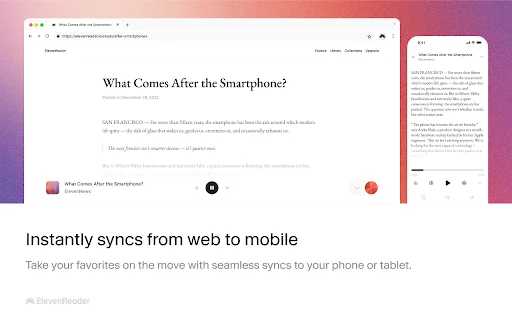 ElevenReader: Leitor de Texto em Voz Alta com IA Natural - Screenshot 4